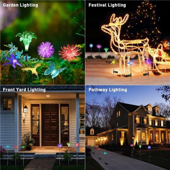 6 Pack LED Figurine Stake Lights Color Changing Landscape Lighting - Picture 3 of 7